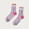 60 Yarns IVY RAINBOWY HAPPY HEEL-Hold Socks - Purple/Pink