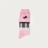 84 Yarns PIANO Embroidery Socks - Pink