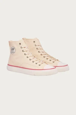 All-American Hi - Antique White/Crimson