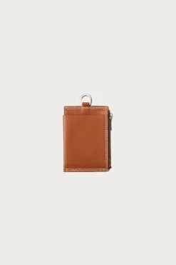 Bay Ray Zip Card Case - Cognac