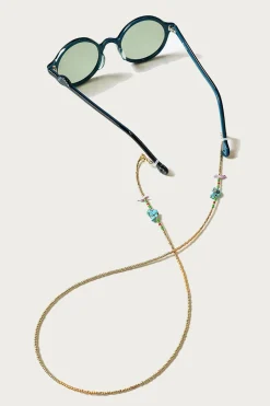 Beads Eyeglass Holder Strap - Gold