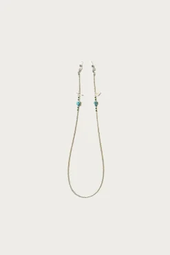 Beads Eyeglass Holder Strap - Silver
