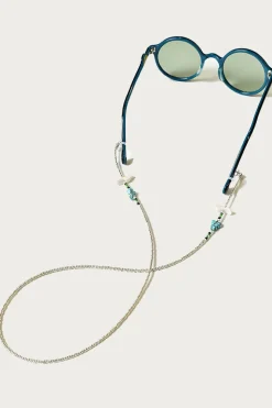 Beads Eyeglass Holder Strap - Silver