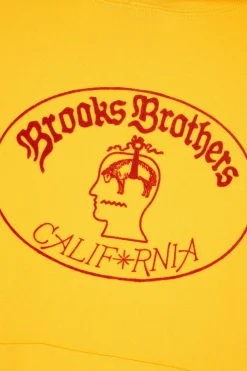 Brain Dead x Brooks Brothers California Logo Hoodie - Yellow