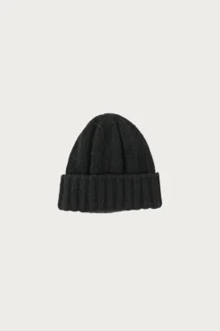 Cashmere Rib Watch Cap - Black