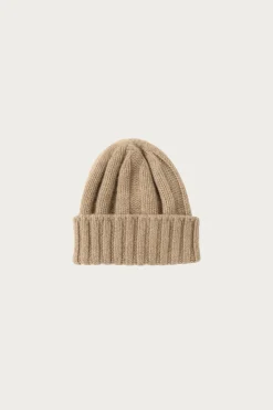 Cashmere Rib Watch Cap - Camel