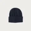 Cashmere Rib Watch Cap - Navy