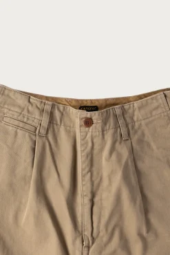 Chino High Waisted NIME Pants (CACTUS Embroidery) - Beige