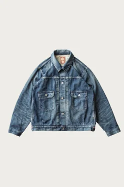 C.T.L. Neo Type 2nd Denim Jacket - Bengara (Indian Red) - Dark Indigo