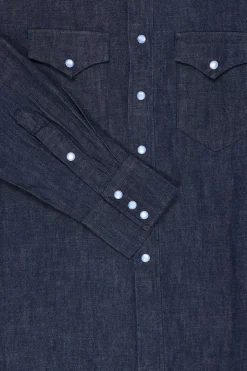 Denim Pearlsnap Shirt - Rinsed Indigo