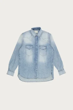 Denim Pearlsnap Shirt - Washed Indigo