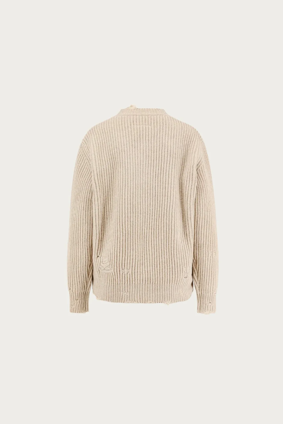 Distressed V-Neck Sweater