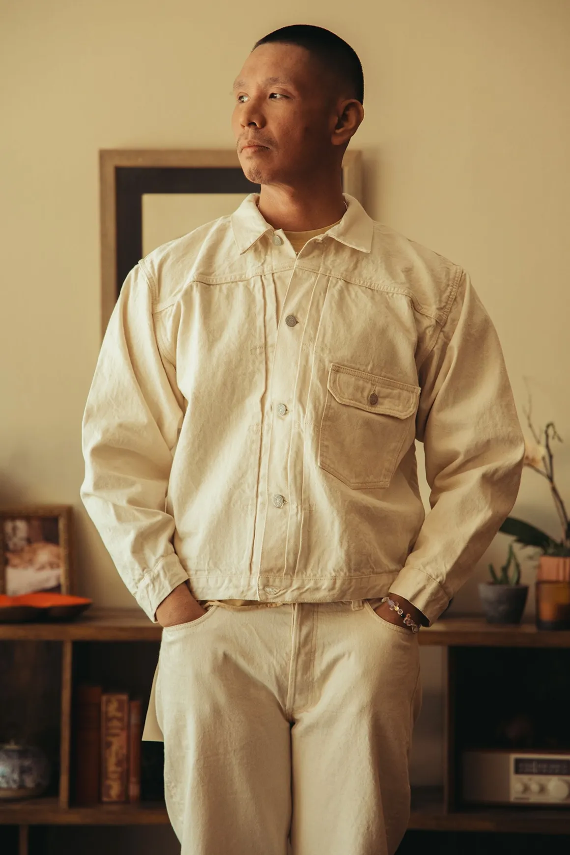 2107EC - Type 1 Denim Jacket - Ecru