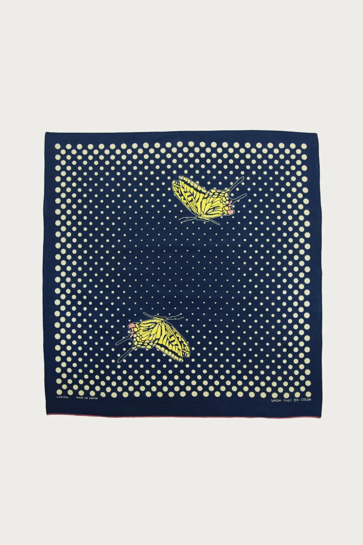 Fastcolor Selvedge Bandana Coco Swallowtail - Navy