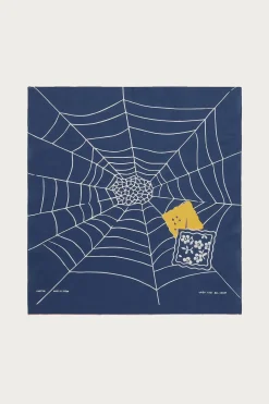 Fastcolor Selvedge Bandanna (SPIDER PECKISH RAINBOWY) - Navy