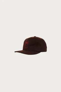 Flannel Logo Head 6 Panel Hat - Brown