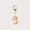 Fortune Raccoon Dog Key Chain - Orange