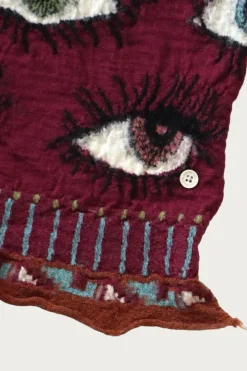 Fulling Wool Blanket SPEAKEASY (Colorful) - Wine