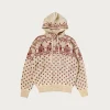5G Jacquard Knit Hood Sweater - Red
