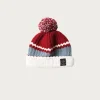 3G Wool Cable Knit Cap - Engine Red
