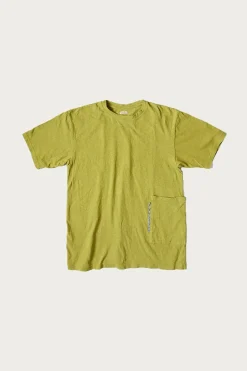 Gauze Jersey BISCUIT Pocket T - Yellow Green