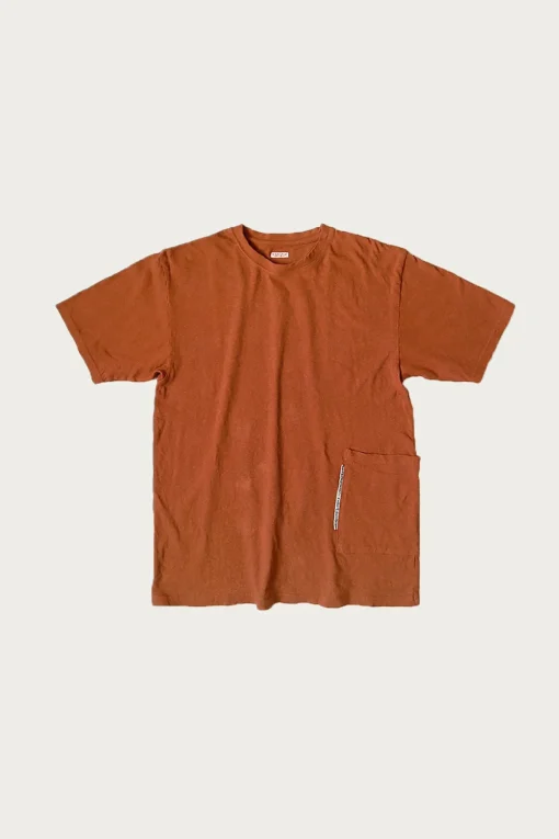 Gauze Jersey BISCUIT Pocket T - Brown