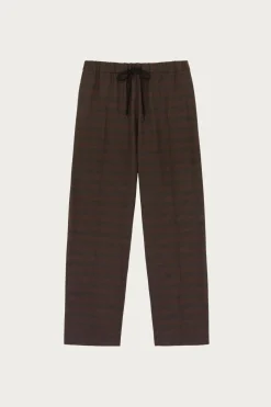 Glen Plaid Easy Trousers - Brown/Black