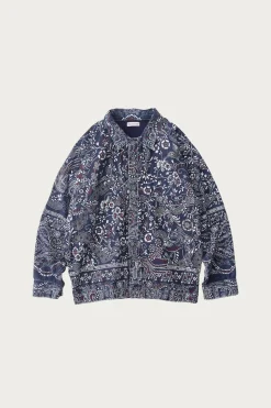 Gyan Bandana Trucker Jacket - Navy