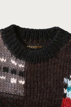 Hand Knit STD Cowichan Crew Sweater - Charcoal
