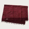 Handloomed Recycled Yarn Rug - Burgundy