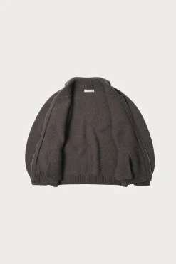 Heavy Cowichan Zipup Cardigan - Sephia