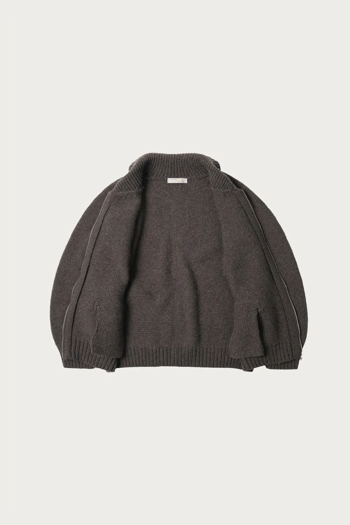 Heavy Cowichan Zipup Cardigan - Sephia
