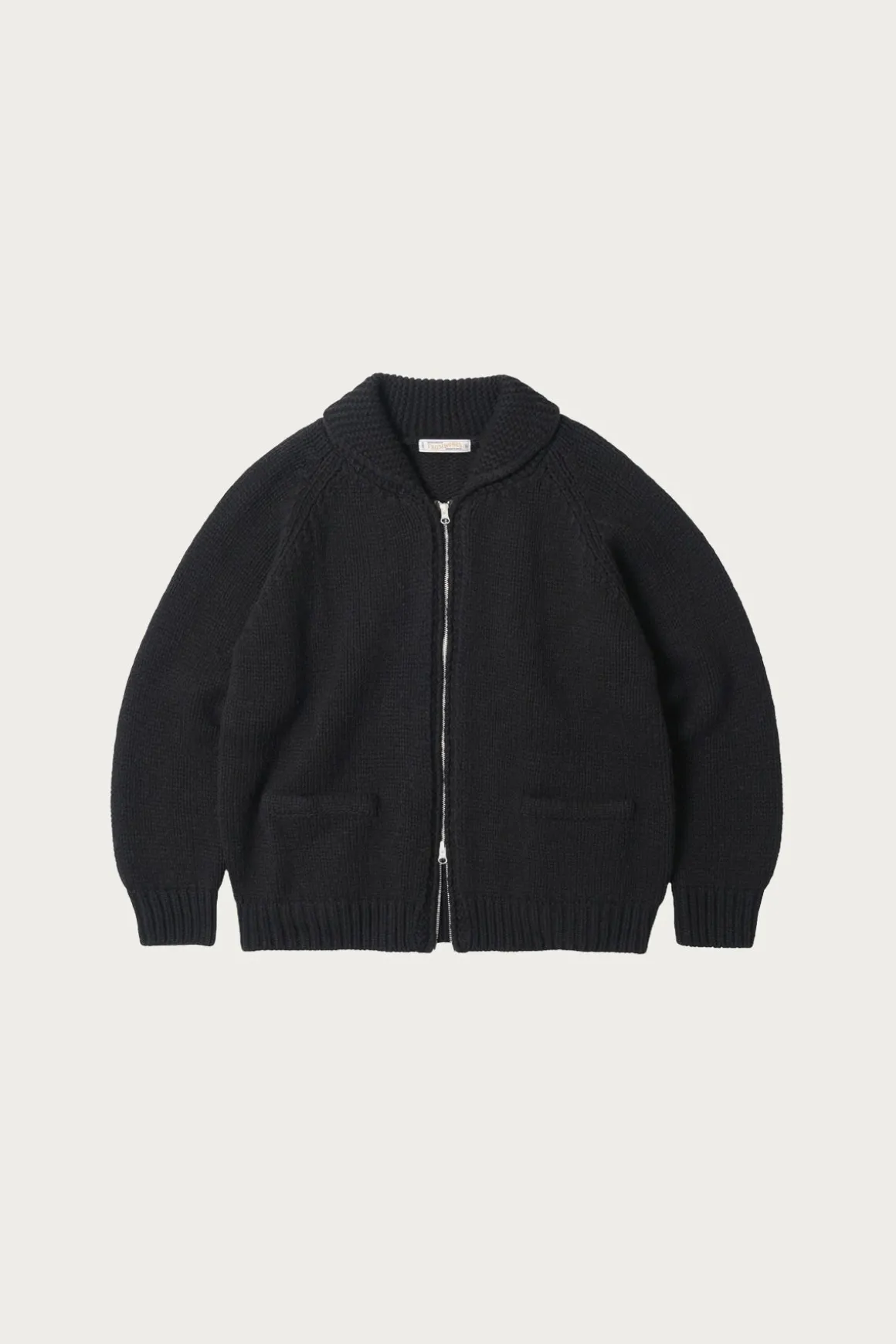 Heavy Cowichan Zipup Cardigan - Black