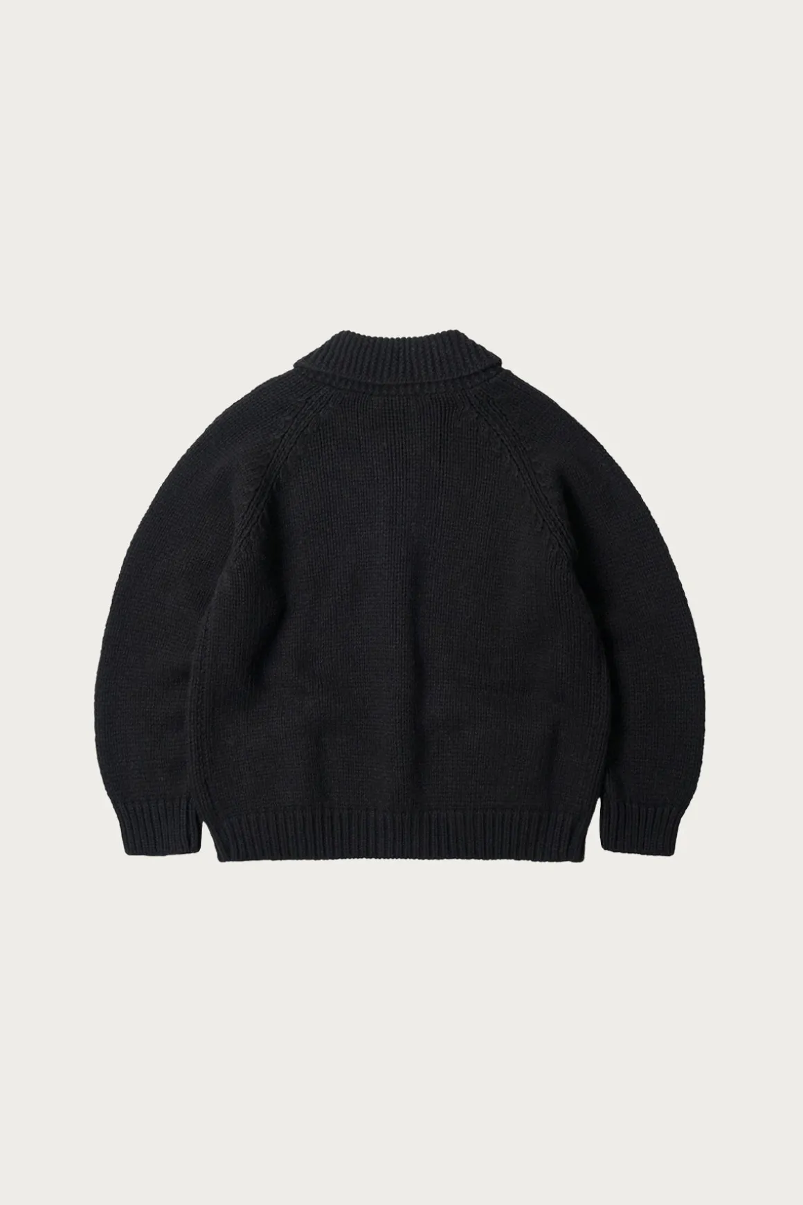 Heavy Cowichan Zipup Cardigan - Black
