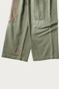 Herringbone FATIGUE Baggy Pants (RUSHFILED Remake) - Khaki