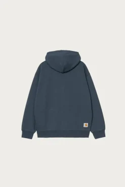 Hooded WIP Sweat Jacket - Dusky Blue Stone Washed