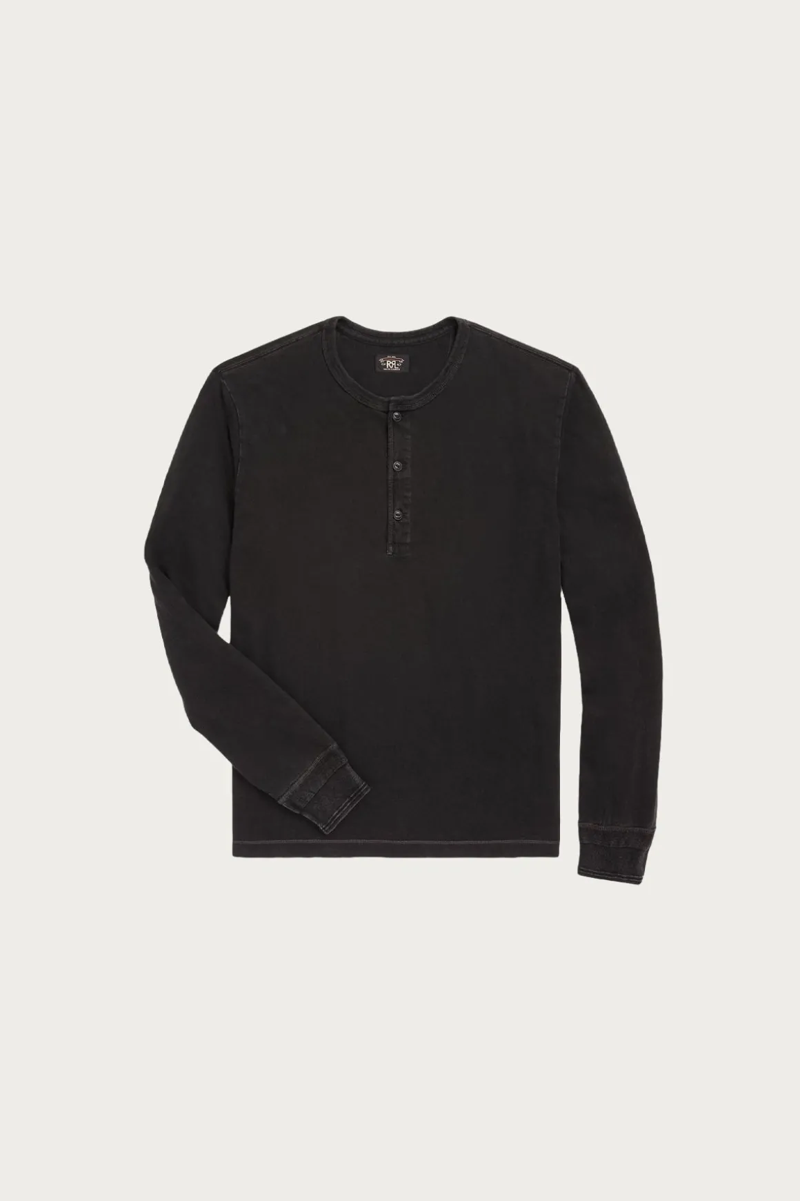 Indigo Jersey Henley Shirt - Sulfur Black