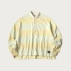 JAIL Stripe Jersey BIG Rugger Shirt - Yellow/Green