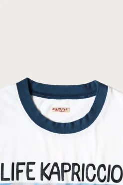 20/-Jersey RINGER T (LIFE KAPRICCIO ROAD SIGN PAINTER) - White