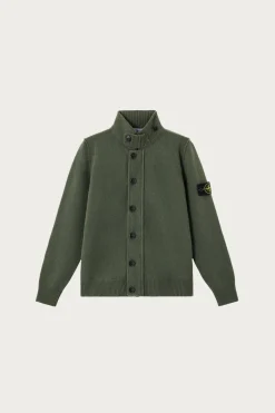 Lambswool Cardigan - Military Green
