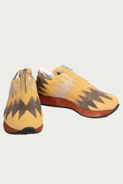 Leather NAVAJO Spallow Sneaker - Mustard