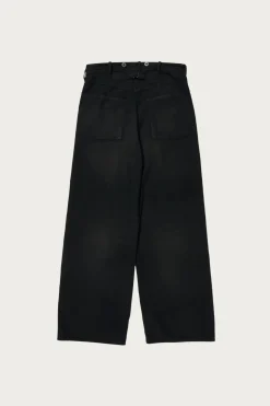 Lot. 209 Buckle-Backed Trousers - Damaged Sumi Dyed Black
