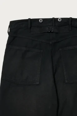 Lot. 209 Buckle-Backed Trousers - Damaged Sumi Dyed Black