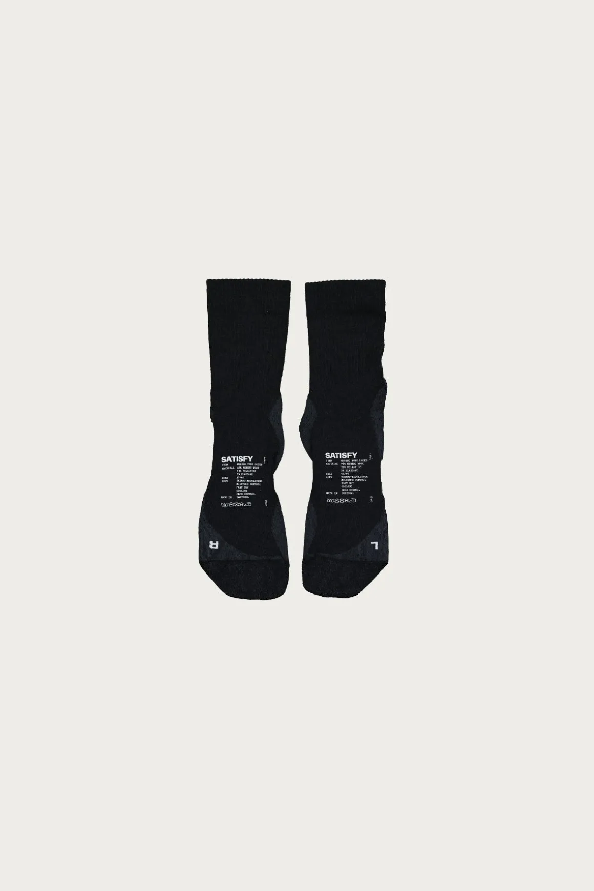 Merino Nylon Tube Socks - Black