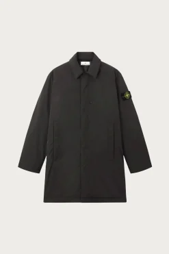 Microtwill Long Coat - Lead Grey