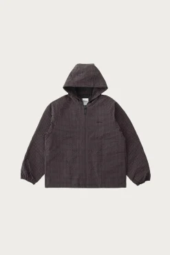 Northside Plaid Hooded Jacket - Deep Brown