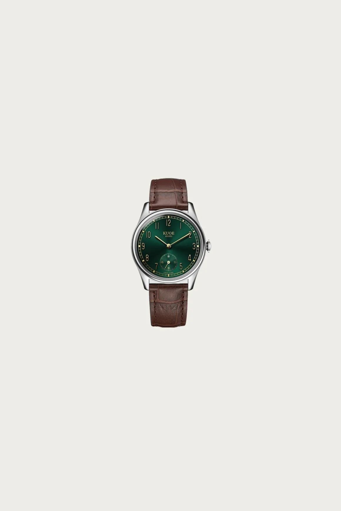 Old Smith 90-0001 - Green Dial/Silver Case/Brown Leather Strap