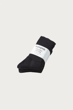 Organic Daily 3-Pack Ribbed Crew - Black