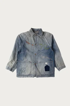 12oz Denim CACTUS Coverall (Memorial Embroidery Model) - Indigo