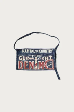 13oz Denim Damaged Short AD Apron (GUIDING LIGHT) - Indigo